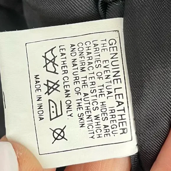 Vintage 80s Womens Black Leather Jacket Cropped Mob Wife Retro Moto Urban Medium - Picture 10 of 11